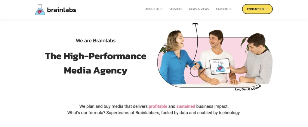 Brainlabs hero section We are Brainlabs The High-Performance Media Agency