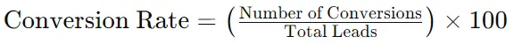 Coversion rate formula