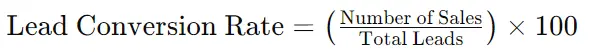 Lead conversion rate formula