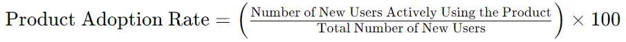 Product adoption rate formula