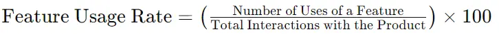 feature usage rate formula